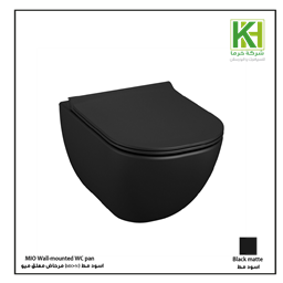 Show details for MIO Wall-mounted WC pan Matte Black Picture of MIO Wall-mounted WC pan Matte Black