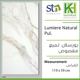 Show details for Spanish Polished Porcelain tile 59x119cm Lumiere Natural PUL. Picture of Spanish Polished Porcelain tile 59x119cm Lumiere Natural PUL.