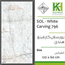عرض تفاصيل بلاط بورسلان مط كارفنج 60×120 سم هندي سول وايت 708
 صورة بلاط بورسلان مط كارفنج 60×120 سم هندي سول وايت 708