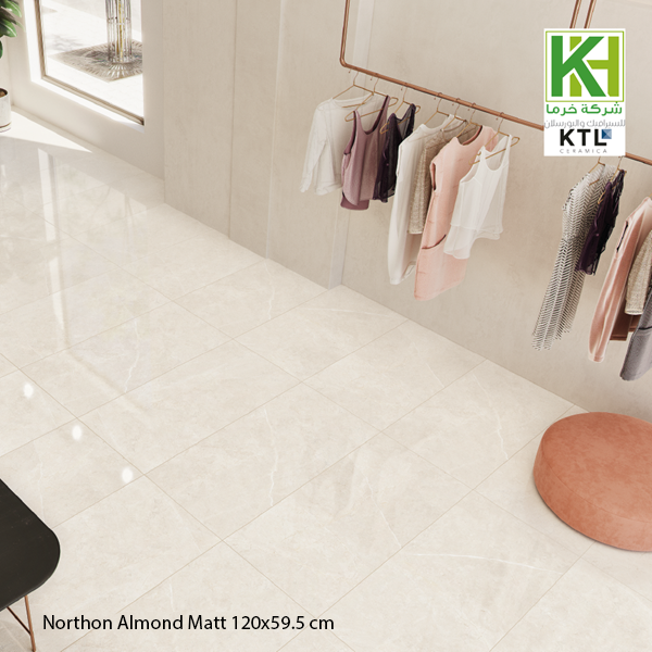 Picture of Spanish matt porcelain tile 59.5x120 cm Northon Almond