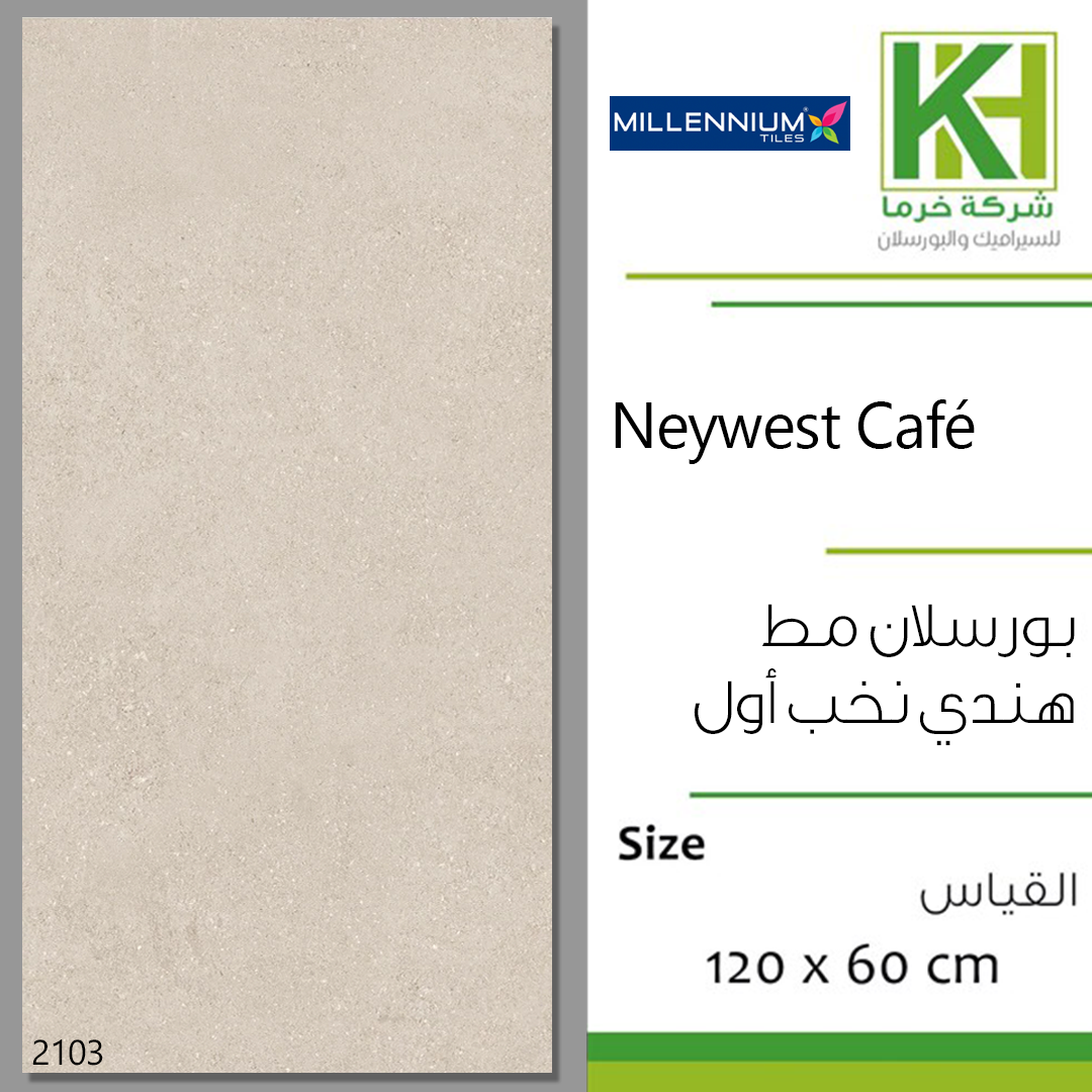 Picture of Indian Matt porcelain tile 60x120 cm Neywest Cafe