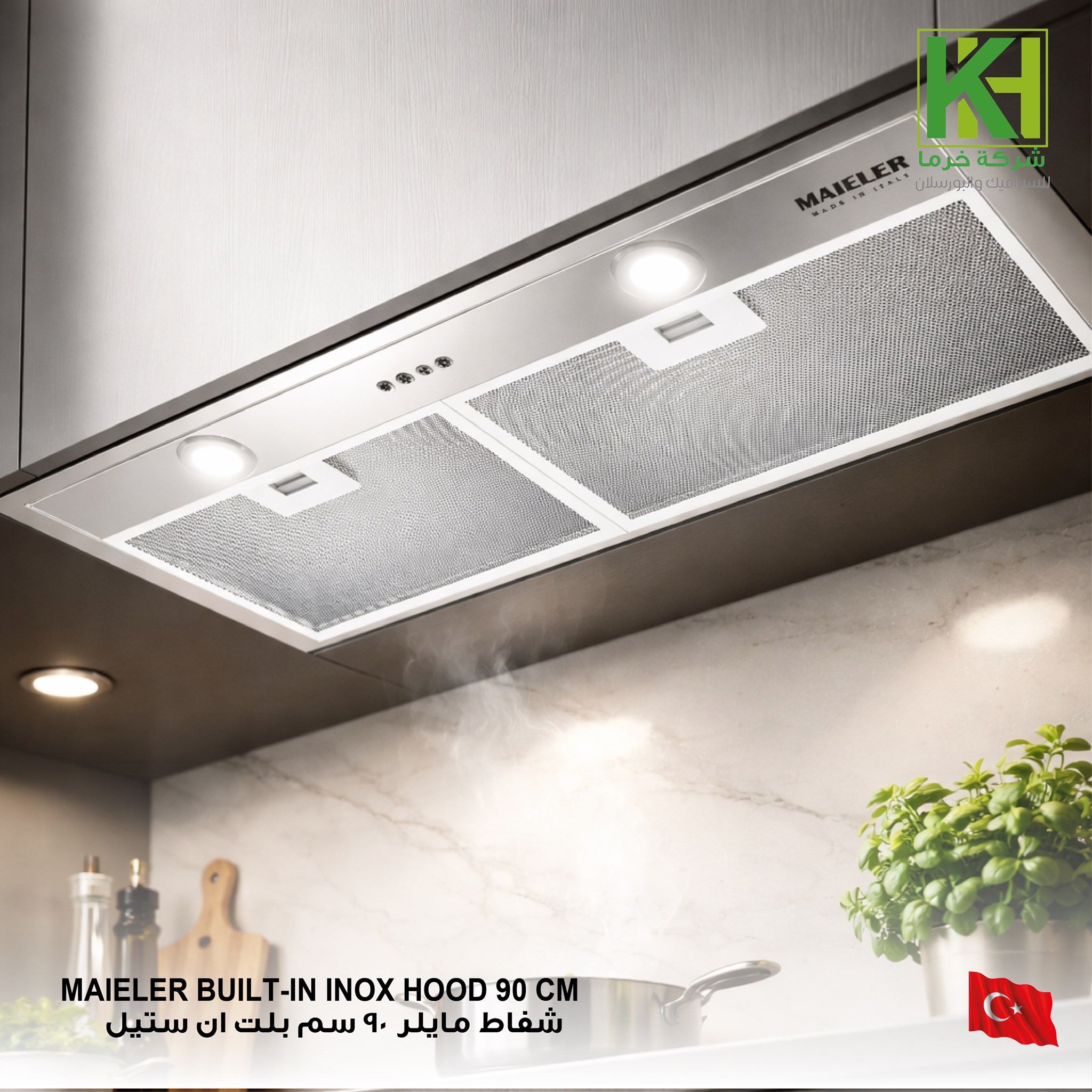 Picture of MAIELER BUILT-IN INOX HOOD 90 CM