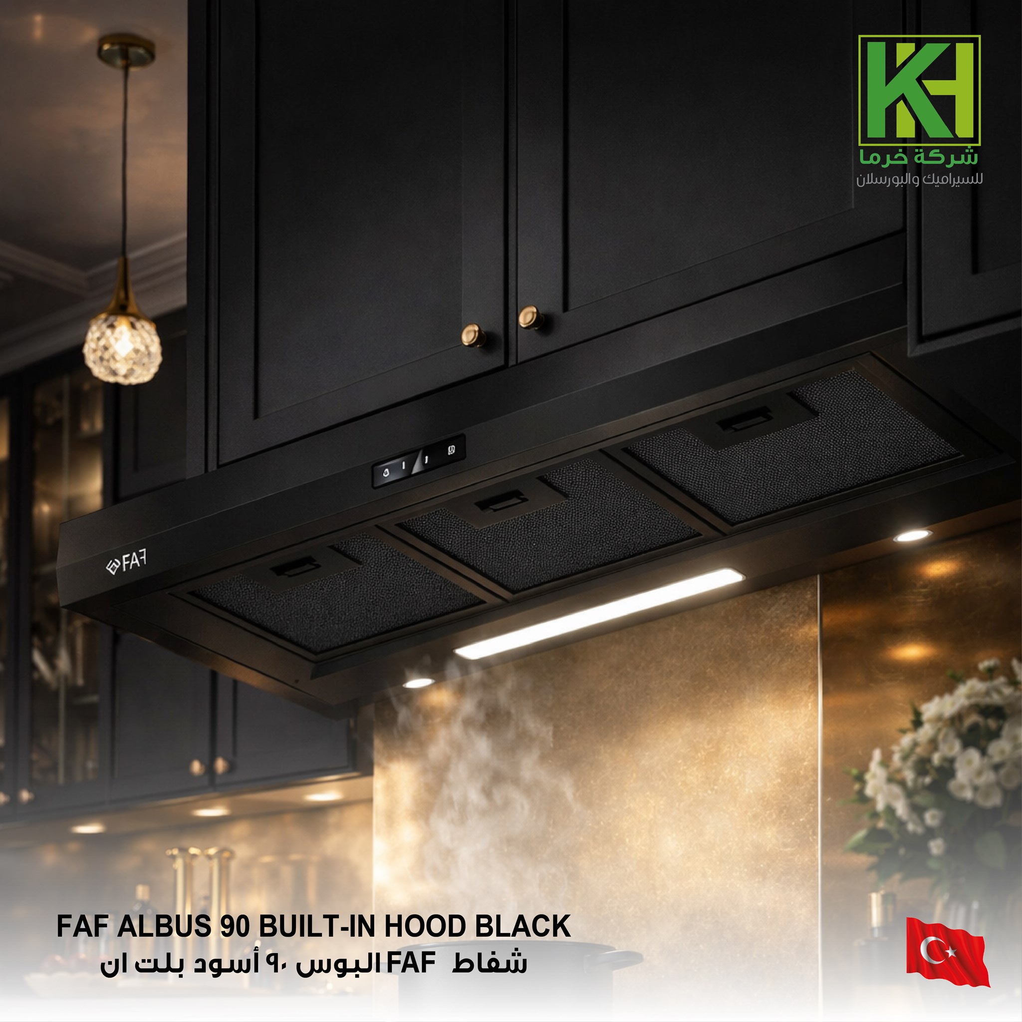 Picture of FAF ALBUS 90 BUILT-IN HOOD BLACK